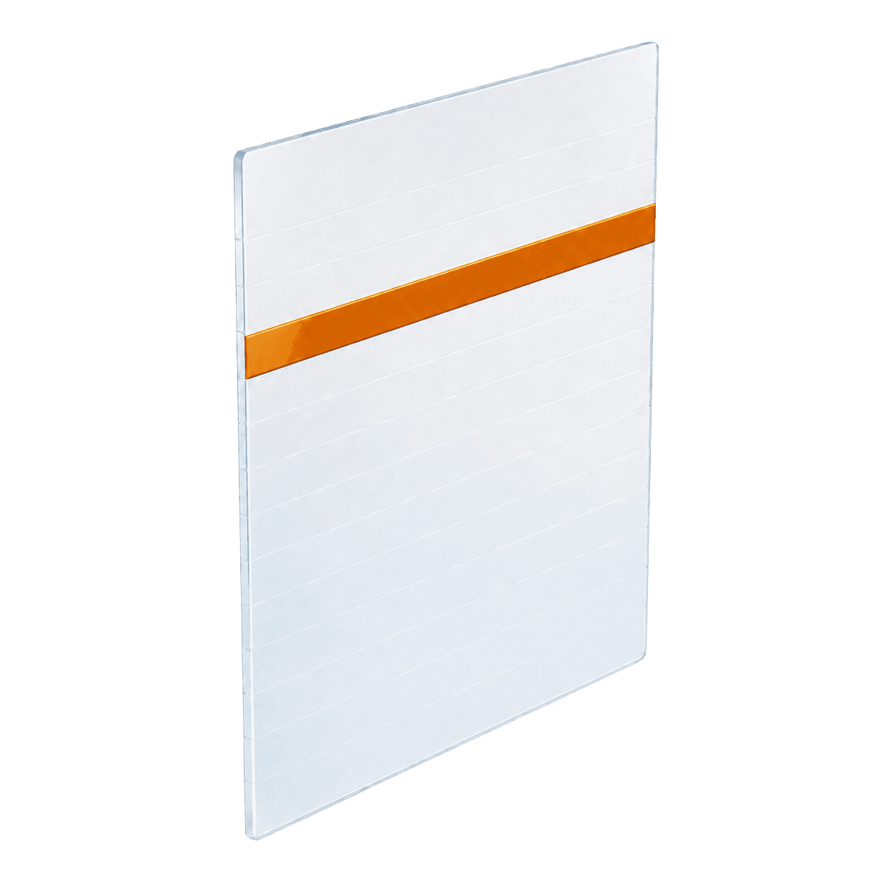 Ledger sheet with an amber entry row
